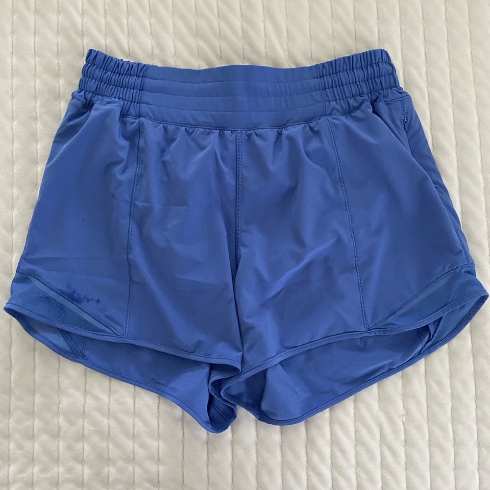 Lululemon Hotty Hot 4” Shorts, Blue, Size 8